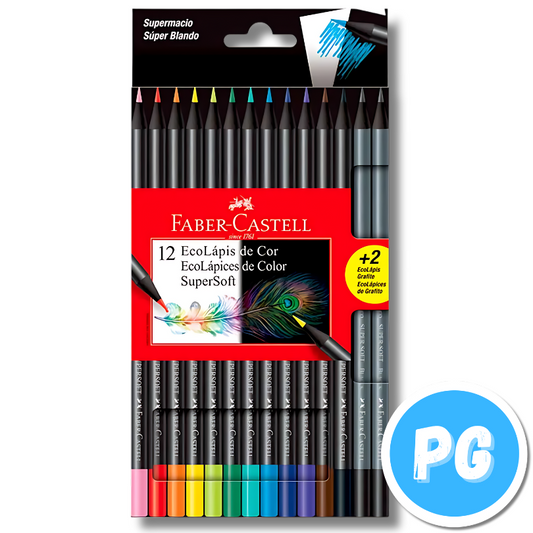 Caja Color Faber Castell Supersoft x12 Unds