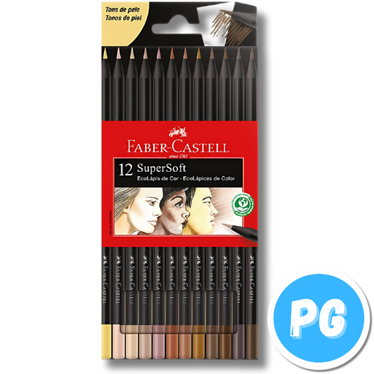 Caja Color Faber Castell Supersoft X12 Unds Tonos Piel