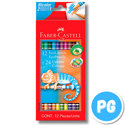 Caja Color Faber Castell x12 Unds Doblepunta