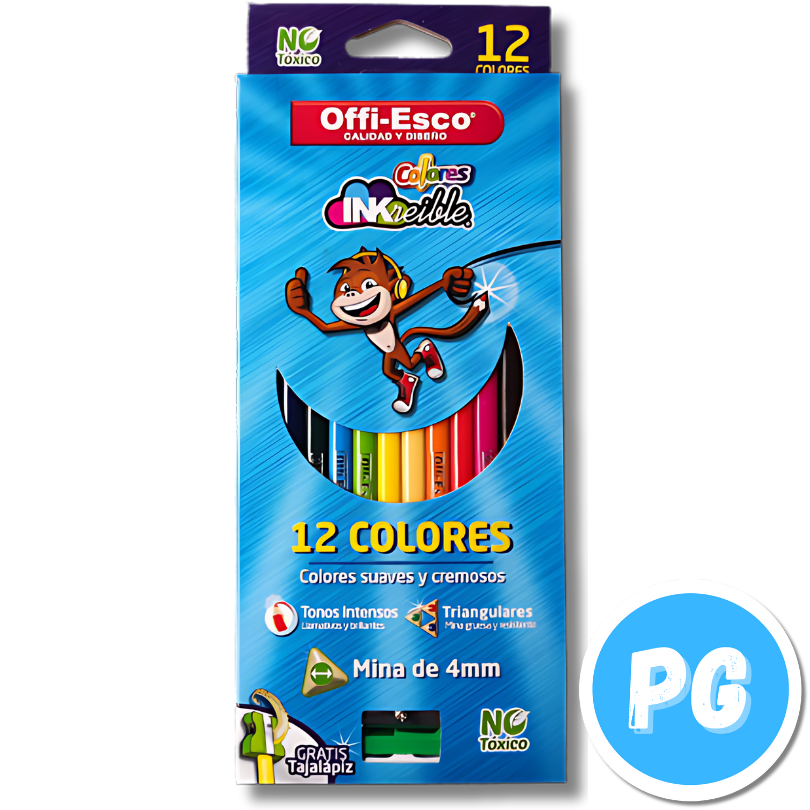 Caja Color Offiesco X12 Unds Unipunta