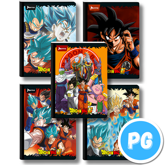 Cuaderno Cosido 100 Hojas Norma Dragonball Z Cuadros - Se Envia Un Motivo Aleatorio