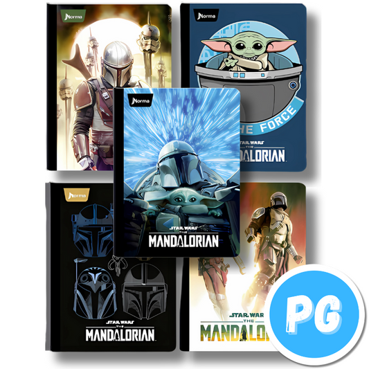Cuaderno Cosido Norma Mandalorian Star Wars Cuadros 100 Hojas - Se Envia Un Motivo Aleatorio