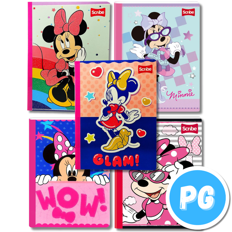 Cuaderno Cosido 100 Hojas Scribe Minnie Disney Cuadros