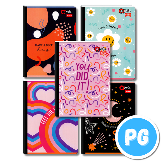 Cuaderno Cosido Scribe Qnota 100 Hojas Mujer Rayado