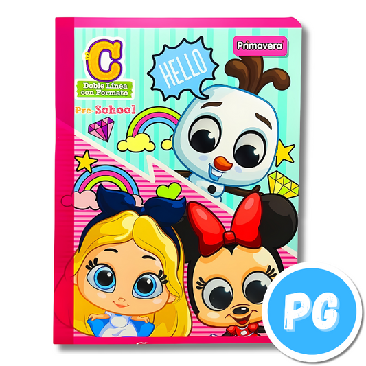 Cuaderno Cosido Primavera 100 Hojas Mi Primer Cuaderno C Motivo Niña Rengloncitos (rayado)