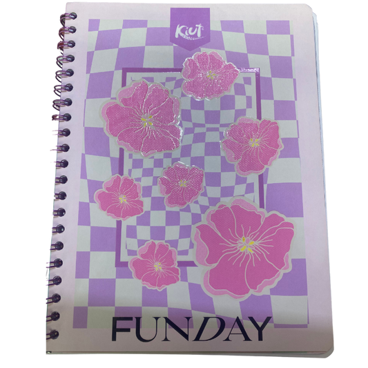 Cuaderno Kiut Argollado Cuadros Grande Pasta Blanda 80 Hojas