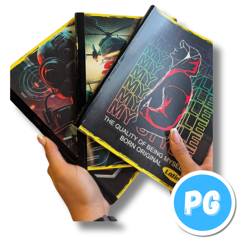 Cuaderno Cosido 100 Hojas Latin Cuadros Hombre - Se Envia Un Motivo Aleatorio