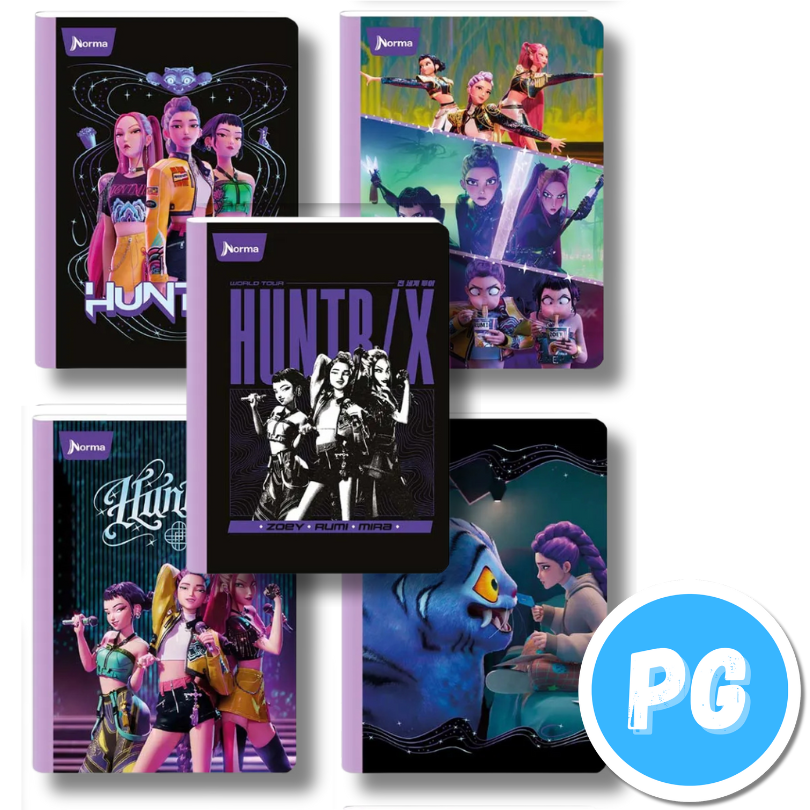 Cuaderno Cosido 100 Hojas Norma Guerreras K-pop Cuadros - Se Envia Un Motivo Aleatorio