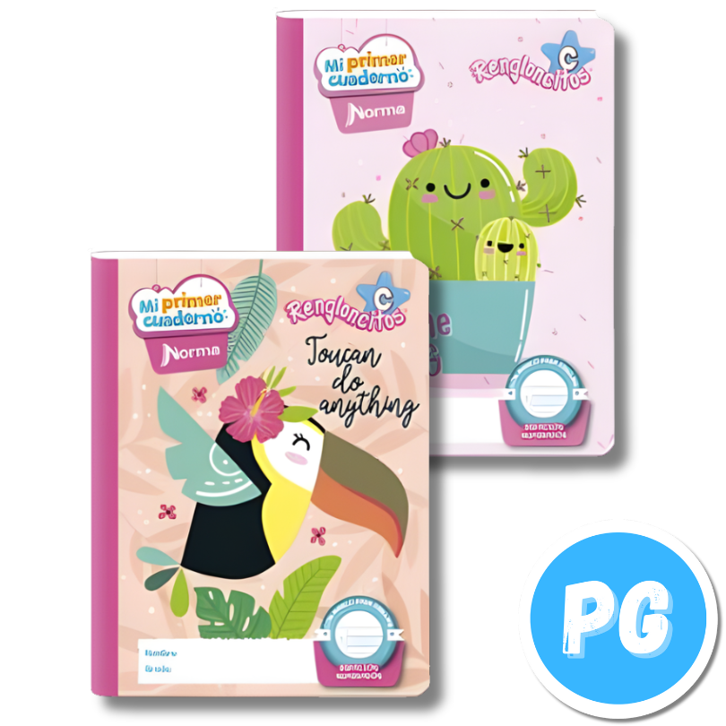 Cuaderno Cosido Norma 100 Hojas Mi Primer Cuaderno C Motivo Niña Rengloncitos (rayado)