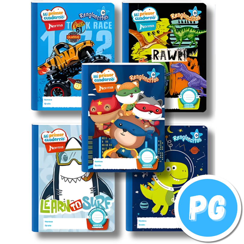 Cuaderno Cosido Norma 100 Hojas Mi Primer Cuaderno C Motivo Niño Rengloncitos (rayado)