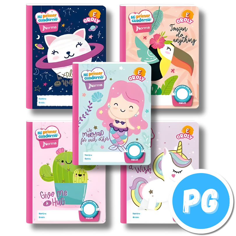 Cuaderno Cosido Norma 100 Hojas Mi Primer Cuaderno E Motivo Niña Hojas Blancas Para Dibujo