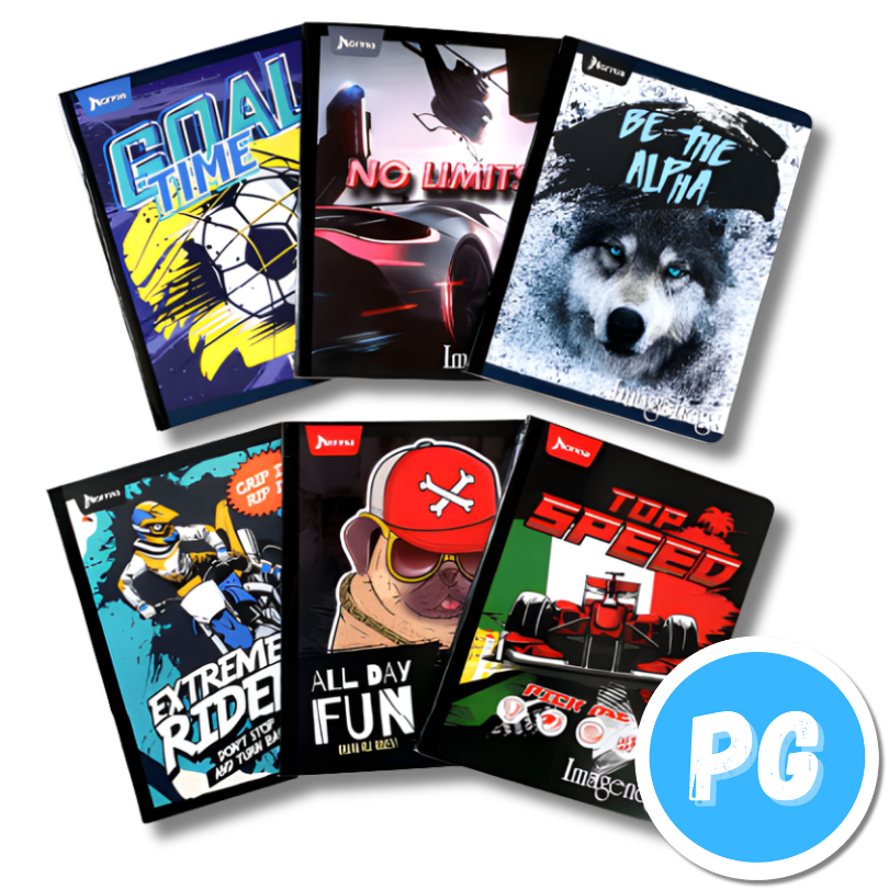 Cuaderno Norma Imagenes Cosido 50 Hojas Cuadros Motivo Hombre