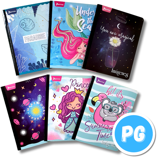 Cuaderno Norma Imagenes Cosido 50 Hojas Cuadros Motivo Mujer