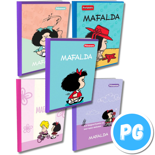 Cuaderno Cosido 100 Hojas Primavera Mafalda Cuadros