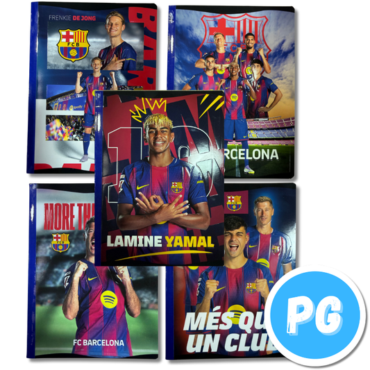 Cuaderno Cosido 100 Hojas Scribe Barcelona Cuadros - Motivo Aleatorio (Futbol)