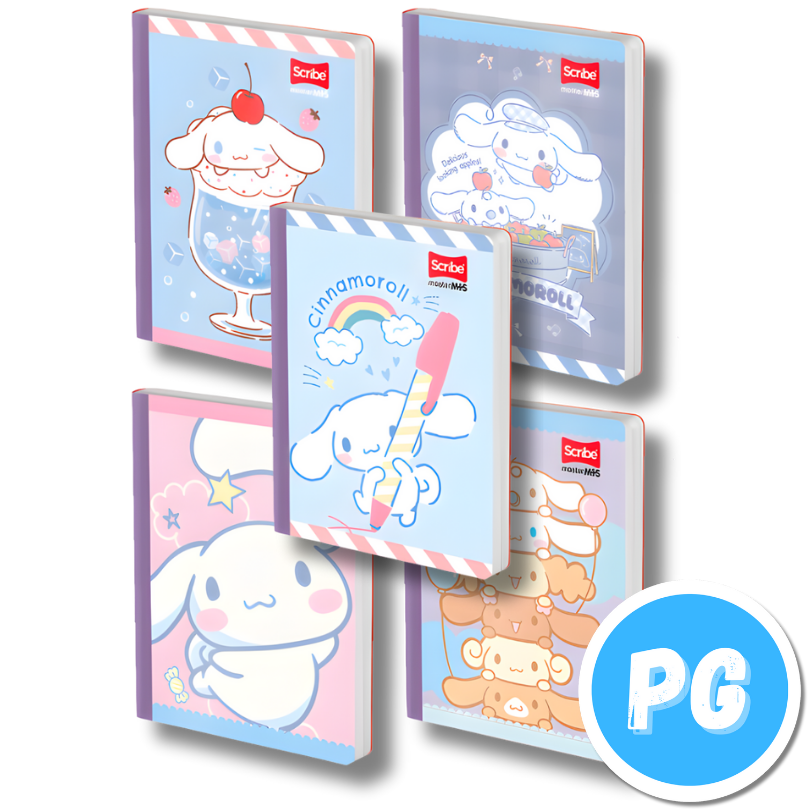 Cuaderno Cosido 100 Hojas Scribe Cinnamonroll Cuadros