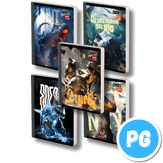 Cuaderno Cosido 100 Hojas Scribe Dinos Dinosaurios Cuadros