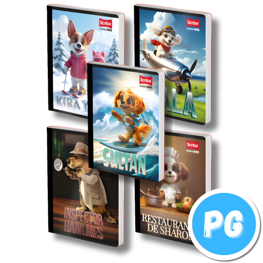 Cuaderno Cosido 100 Hojas Scribe Funny Friends Animales Mascotas Cuadros