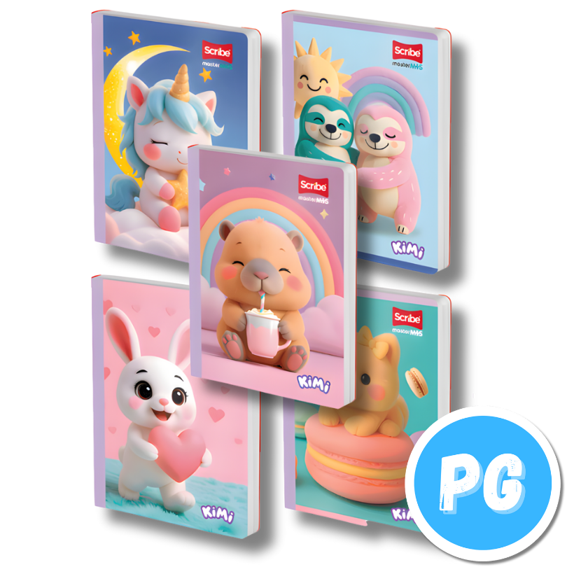 Cuaderno Cosido 100 Hojas Scribe Kimi Animales Cuadros