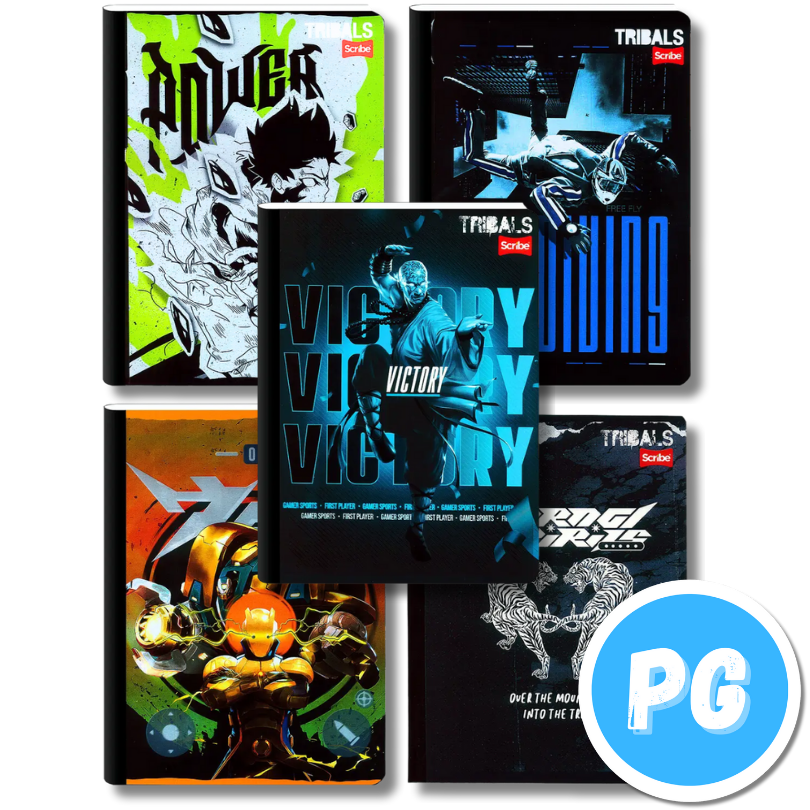 Cuaderno Cosido 100 Hojas Scribe Tribals Hombre Adolescente Cuadros