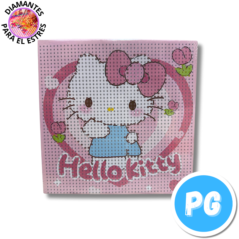 Cuadro Diamantes Cuadrado De Hello Kitty - Se Envia Un Motivo Aleatorio