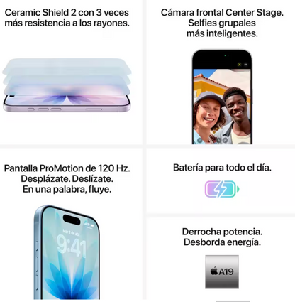 iPhone 17 6.3" 256GB Negro eSim 5G