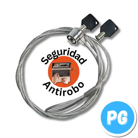 Guaya Metalica Seguridad De 2 Llaves Para Computador Portatil O De Mesa (el Pc Debe Tener El Puerto)