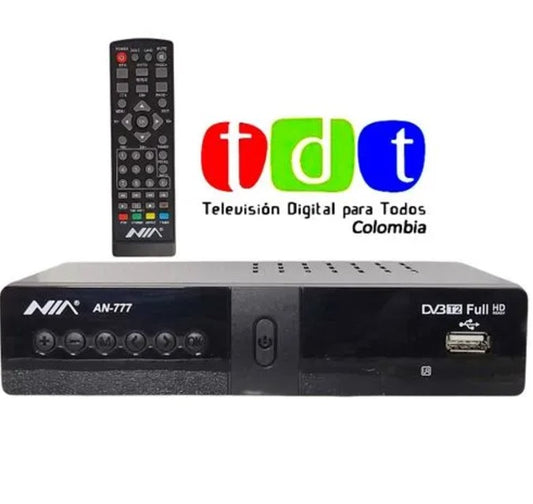 Decodificador Tdt An 777 (caja, Cables Tv, Antena Y Control)