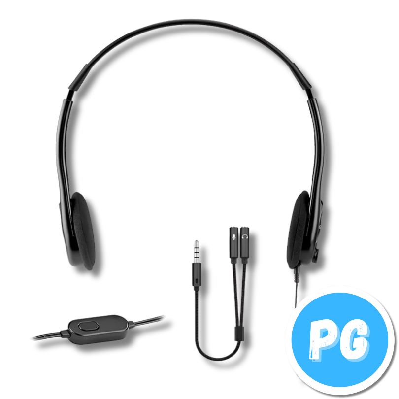 Diadema Genius Con Microfono 3.5mm Con Adaptador