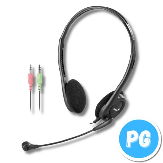 Diadema Genius HS200C 3.5mm con Microfono Plug 2 a 1