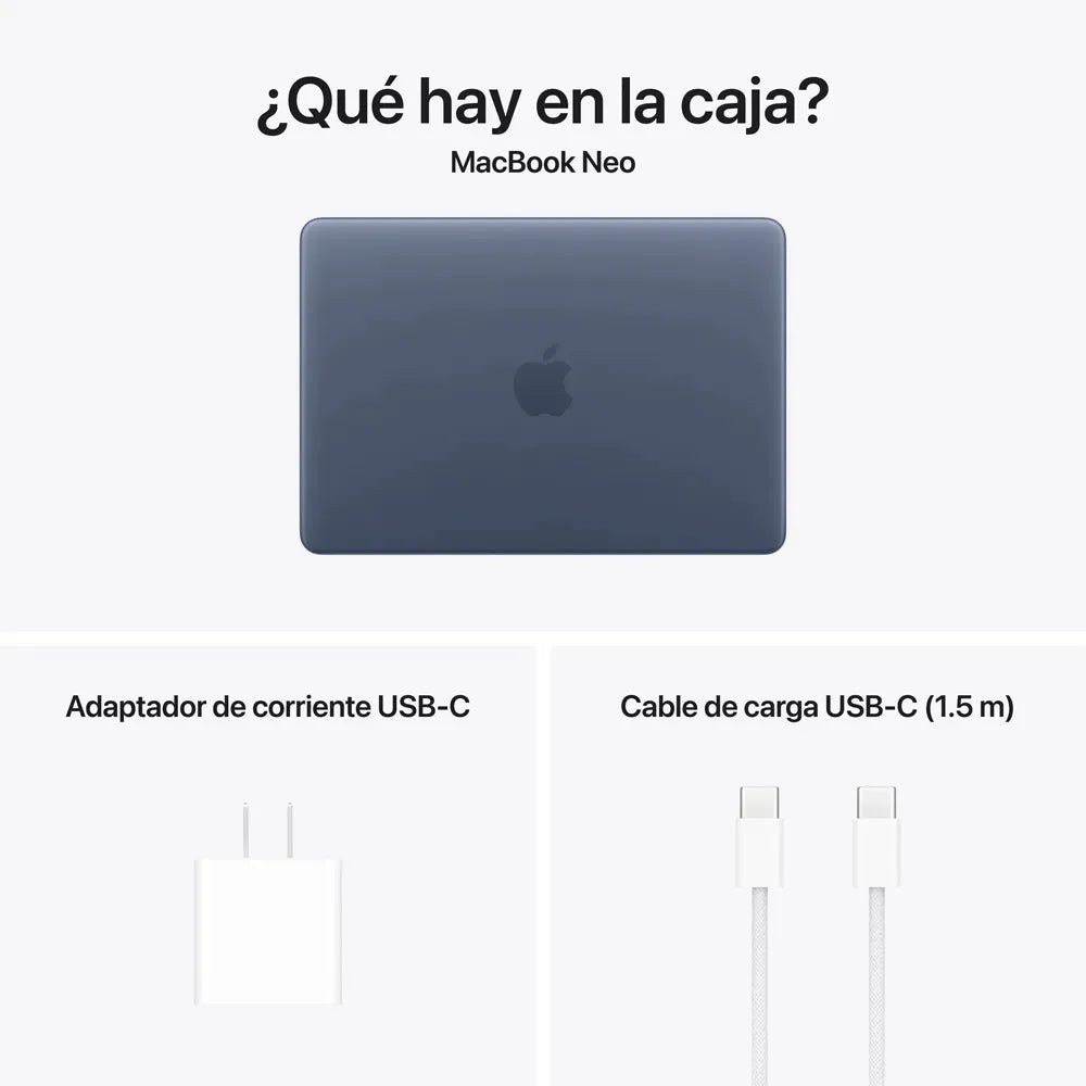 MacBook Neo 13" a18 Pro 8GB RAM 256GB Azul Oscuro sin Touch ID