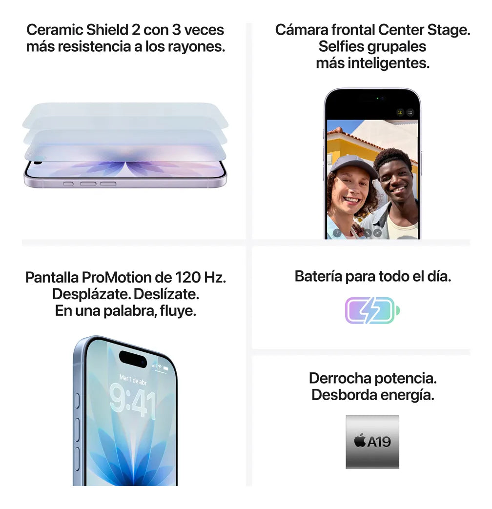 iPhone 17 6.3" 256GB Blanco eSim 5G