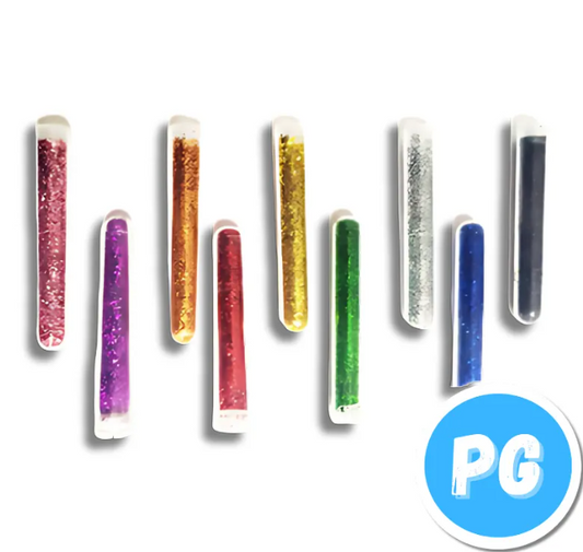 Paquete Tubo Escarcha x12 Unds Surtido