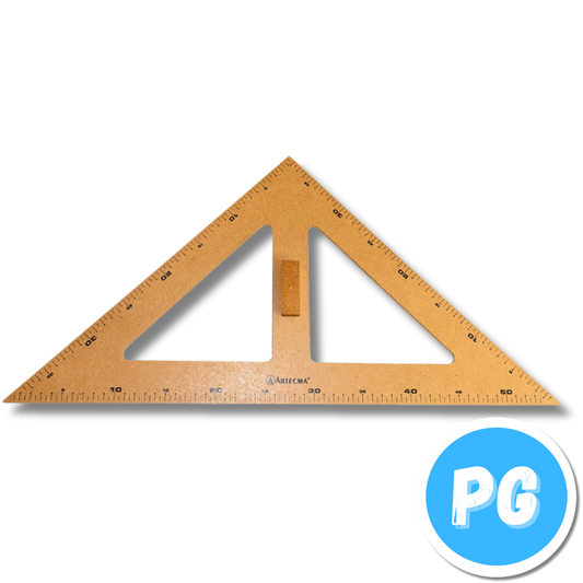Escuadra Madera Artecma 45 Grados 50 Centimetros Grande Para Tablero