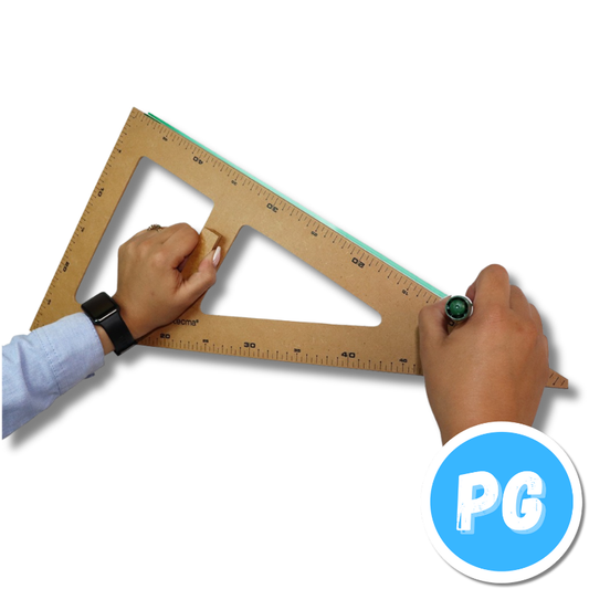 Escuadra Madera Artecma 60 Grados 50 Centimetros Grande Para Tablero