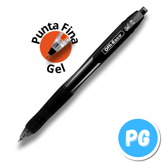 Esfero Offiesco 0.7mm Gel Retractil Negro 044 Ergonomico