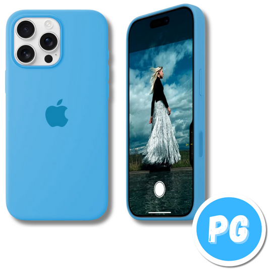 Estuche Silicona Azul Para Iphone 15 Pro