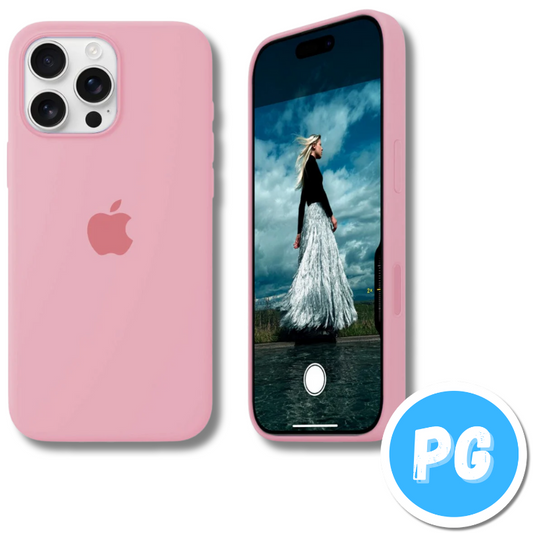 Estuche Silicona Rosado Para Iphone 16 Pro Max