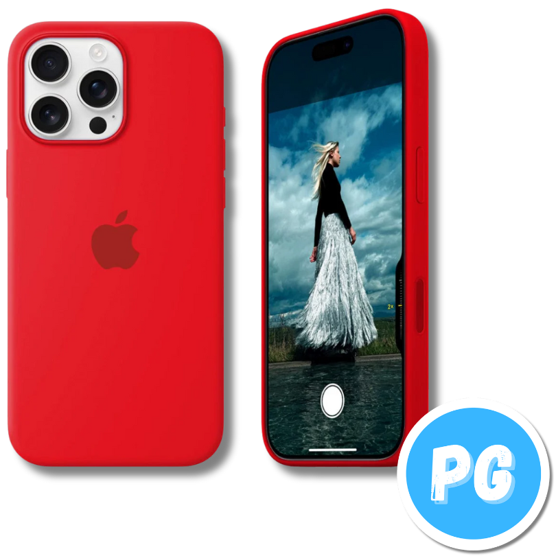 Estuche Silicona Rojo Para Iphone 16 Pro