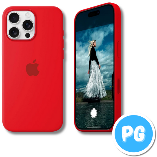 Estuche Silicona Rojo Para Iphone 16 Pro