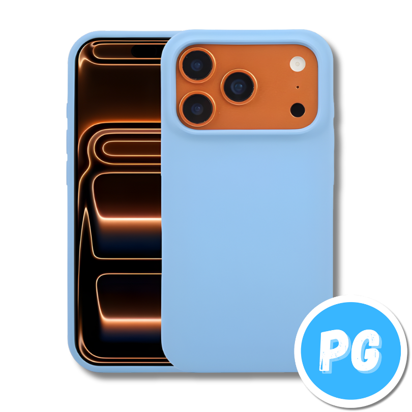 Estuche Silicona Azul Claro Para Iphone 17 Pro