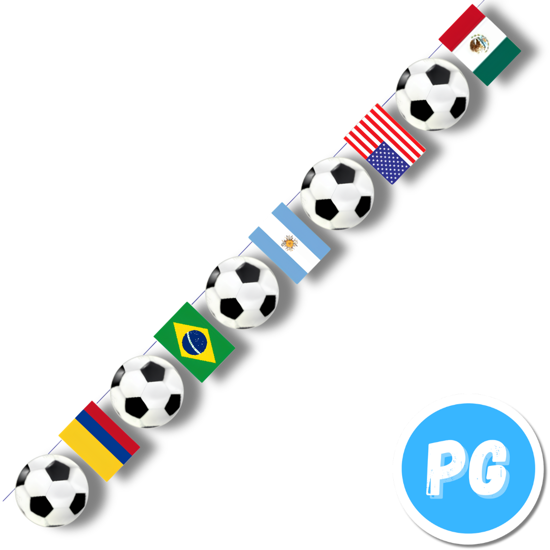 Guirnalda Decoracion 3 Metros Copa Mundial 2026 Banderas Bm07