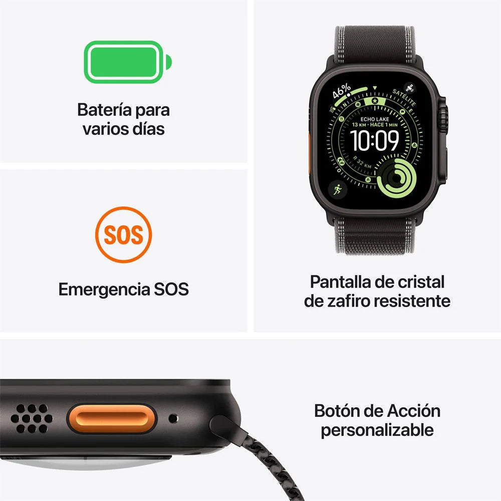 Apple Watch Ultra 2 Titanio Natural GPS+Cellular Correa Ocean Black