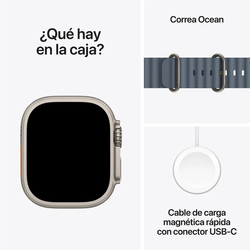 Apple Watch Ultra 2 Titanio Natural GPS+Cellular Correa Ocean Black