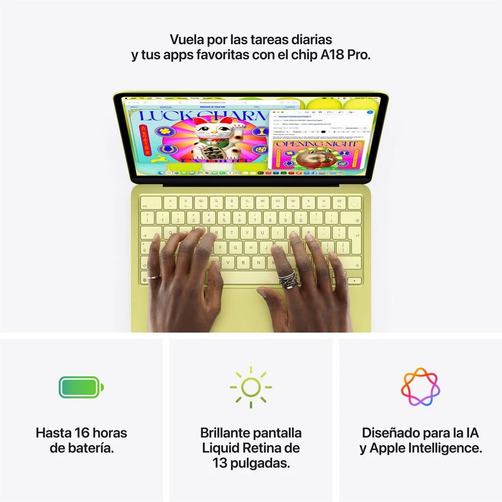 Apple MacBook Neo (13.6", Chip A18 Pro, 8GB RAM, 512GB SSD) – Amarillo (Copia)