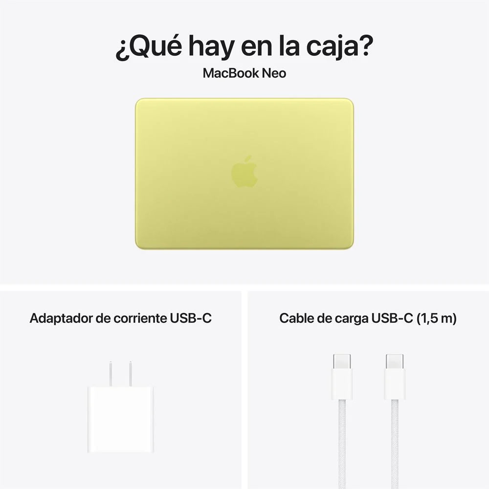 Apple MacBook Neo (13.6", Chip A18 Pro, 8GB RAM, 512GB SSD) – Amarillo (Copia)