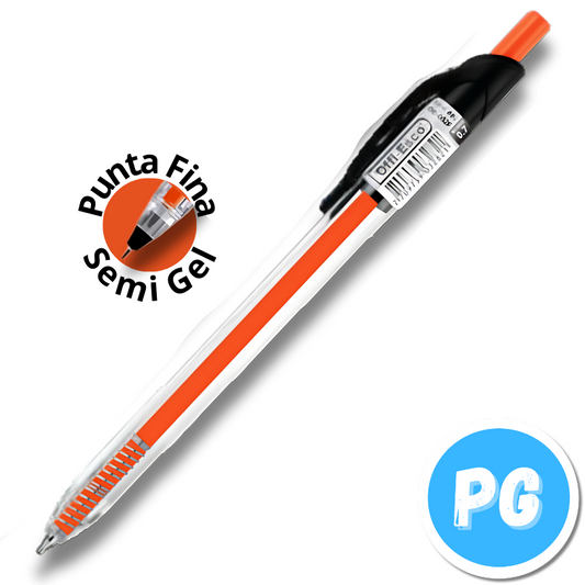 Esfero Offiesco 0.7mm Semigel Retráctil Negro