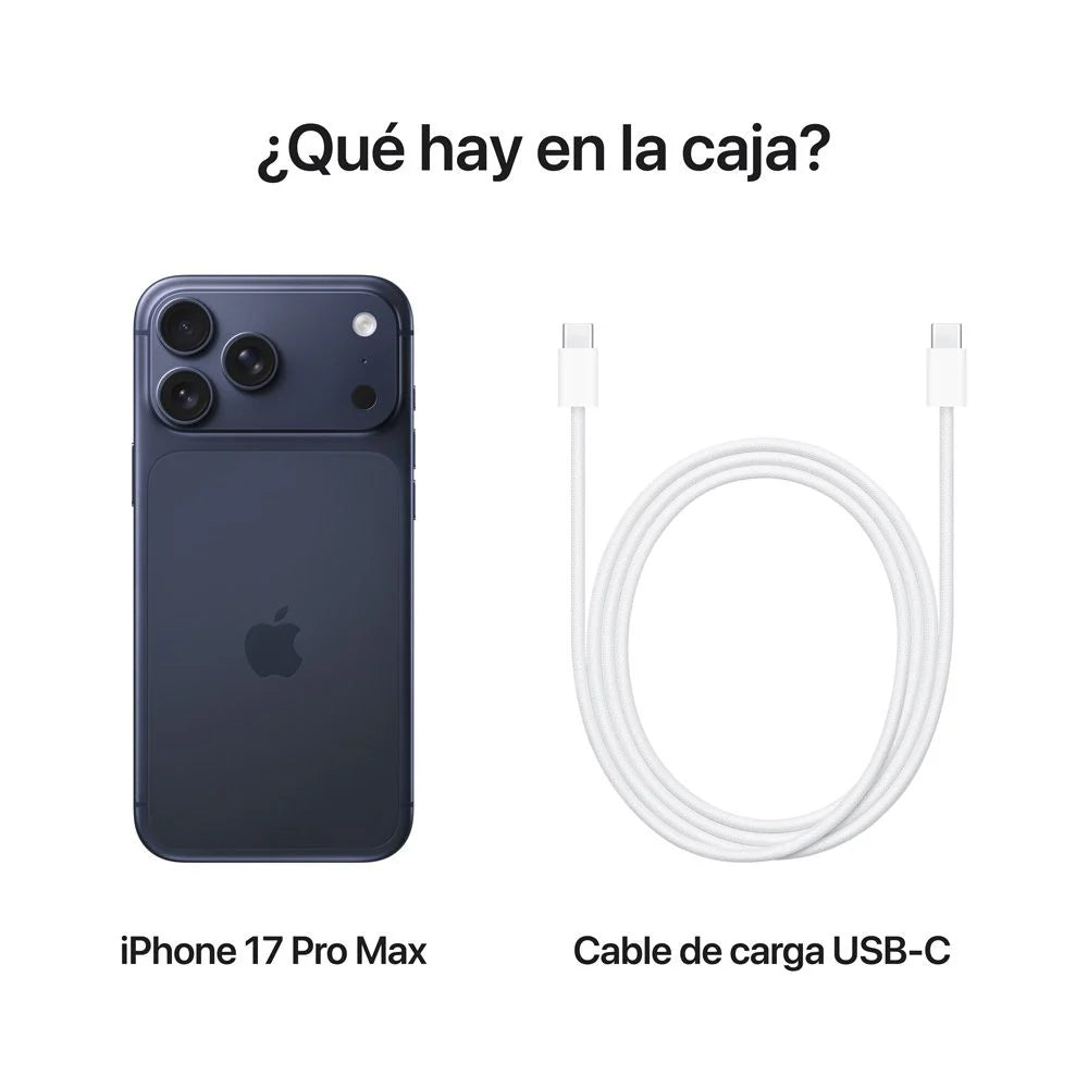 Celular Apple iPhone 17 Pro Max 6.9" 256GB Negro Nuevo eSim 5G