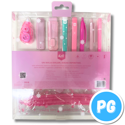 Kit Kiut Color Match Escribe Y Crea 9 Piezas Morado