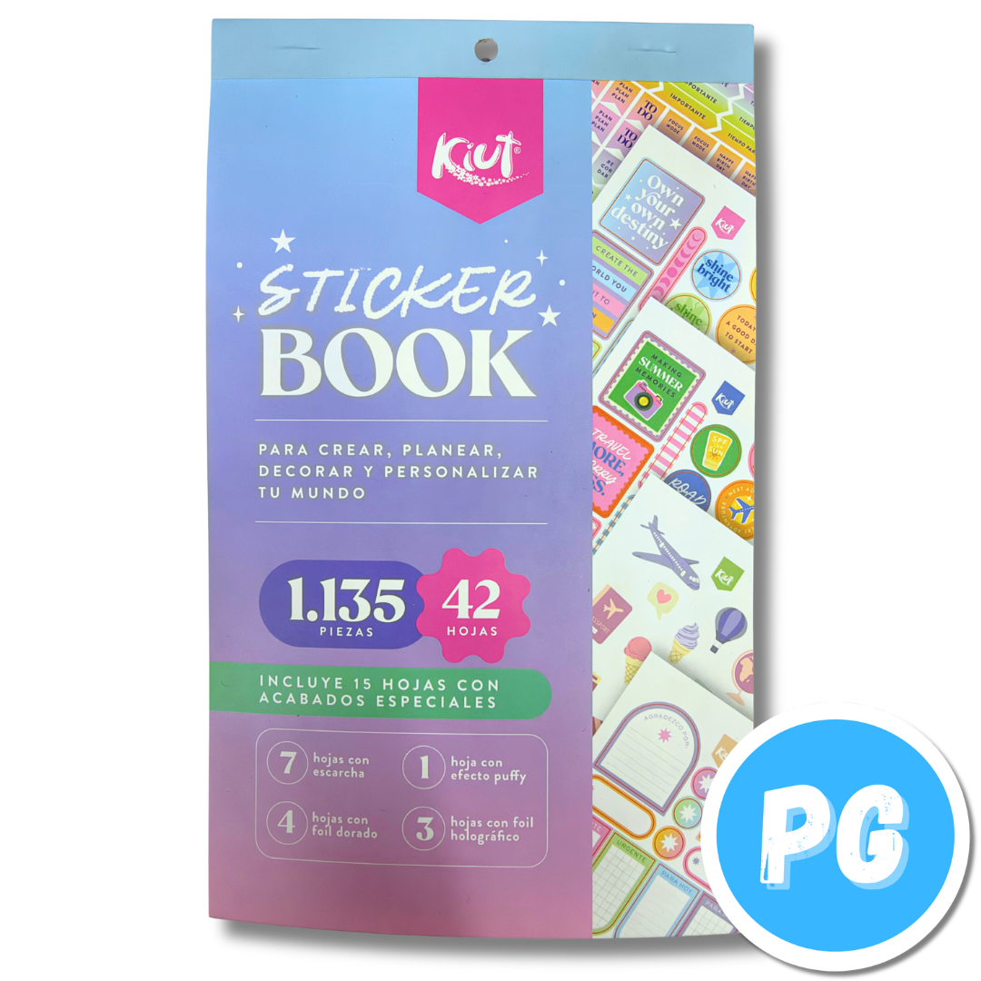 Libreta Kiut Stickers 42 Hojas Surtidos 1.135 Unidades